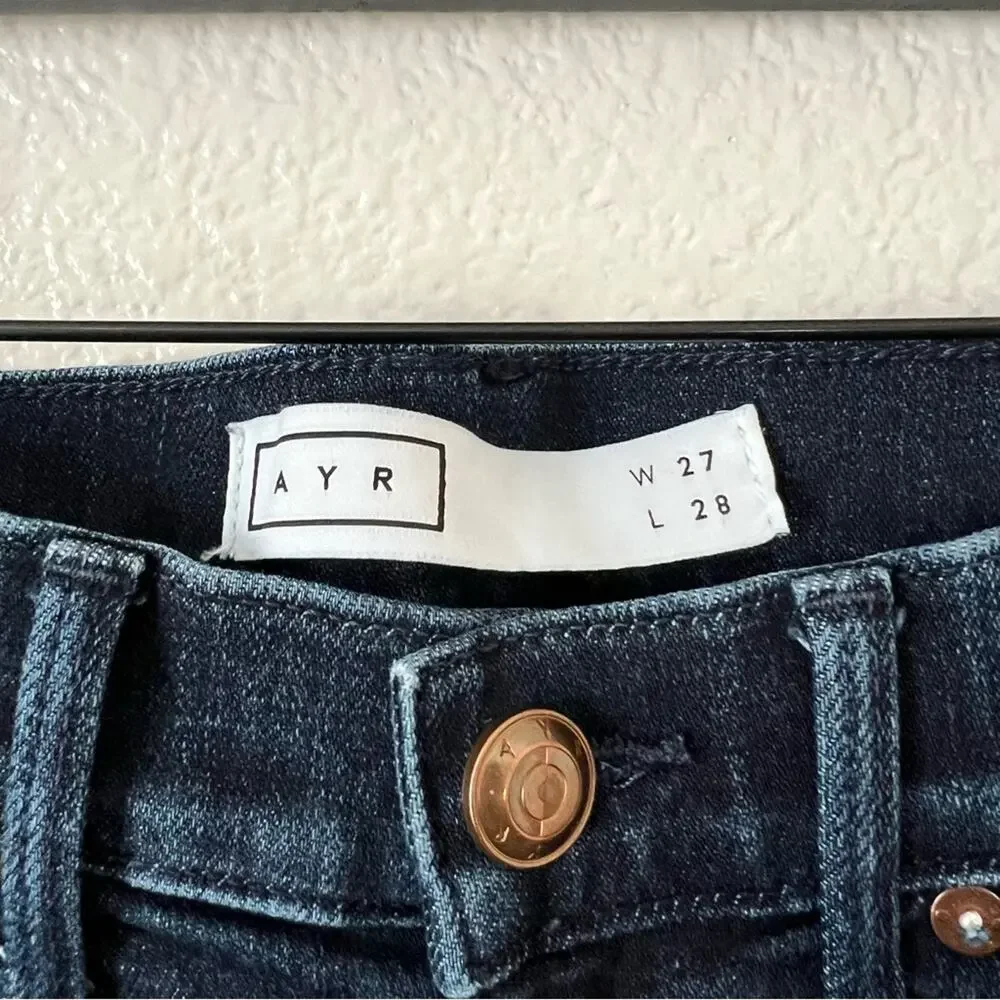 AYR The Rise High-Rise Skinny Jeans Dark Wash